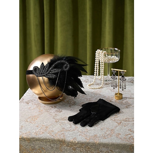 Feather Headband Gatsby Headband Accessorize Flapper  display picture 3