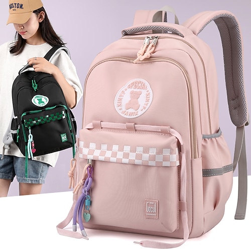 

mochila escolar mochila cartoon kawii multicolor para estudantes meninos meninas multifuncional resistente à água resistente ao desgaste poliéster oxford pano mochila escolar mochila 19 polegadas