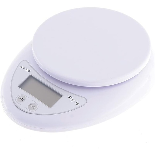 1pc 5kg Digital Kitchen Scale Portable Digital Scales Food Balance  Measuring Weight Kitchen LED for Baking Electronic Scales