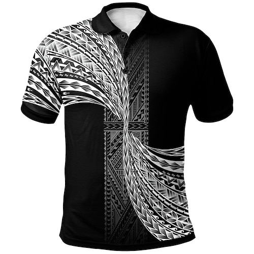 

Homens Camisa polo de caminhada Camisa de golfe Pólo de botões Respirável Secagem Rápida Pavio Humido Manga Curta Vestuário de golfe Roupas de golfe Normal Estampado Verão Tênis Golfe Pickleball