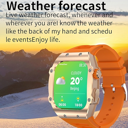 

696 AK55 Montre intelligente 1.91 pouce Smartwatch Montre Connectée Bluetooth Podomètre Rappel d'Appel Moniteur de Sommeil Compatible avec Android iOS Hommes Mode Mains-Libres Rappel de Message