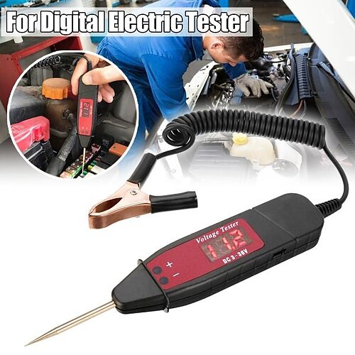 

carro digital lcd teste de tensão elétrica caneta sonda detector testador luz