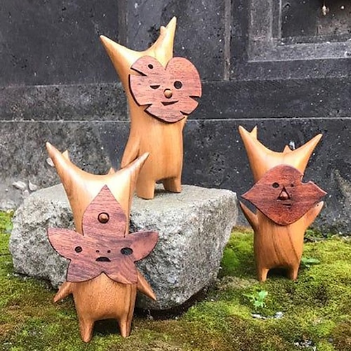 

Koroks estátua de anime estátua de madeira decoração resina trabalho manual amantes de jogos familiares quarto infantil bonito ou sala de jogo