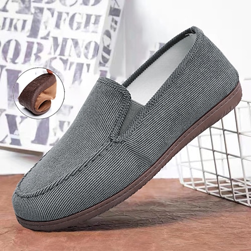 

Homme Mocassins et Slip On Mocassins Mocassins en tissu Classique Décontractées Extérieur du quotidien Toile Respirable Confortable Antidérapantes Couleur café Noir Grise Eté Printemps