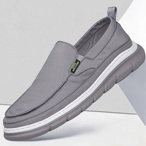 

Homme Mocassins et Slip On Chaussures décontractées pour hommes Chaussures de confort Mocassins en tissu Classique Décontractées du quotidien Marche Tissu Respirable Confortable Antidérapantes Noir