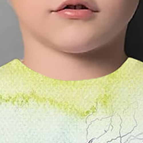  Pojkar 3D Grafisk Lutning Fotboll T-shirt Långärmad 3D-tryck Sommar Vår Höst Sport Mode Streetwear Polyester Barn 3-12 år Utomhus Ledigt Dagligen Normal