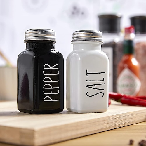 Black Salt and Pepper Shakers Set,Cute Salt and Pepper Shakers,For Black  Kitchen Decor and Accessories