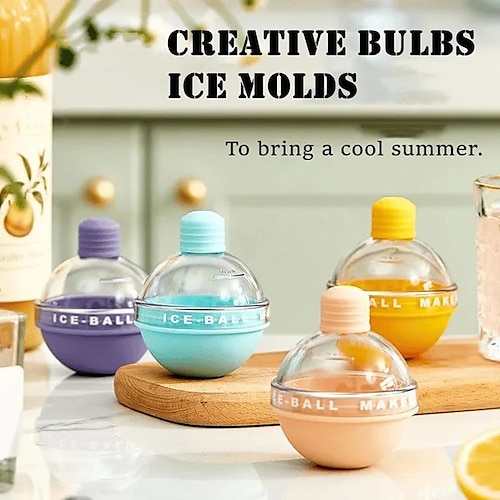 Light Bulbs Ice Molds, Ice Ball Maker, Whiskey Ice Mold, Silicone