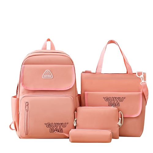 

Damen Rucksack Schultasche Schulanfang Reisen Feste Farbe Nylon Oxford Hohe Kapazität Leichtgewichtig Langlebig Reißverschluss Schwarz Rosa Blau