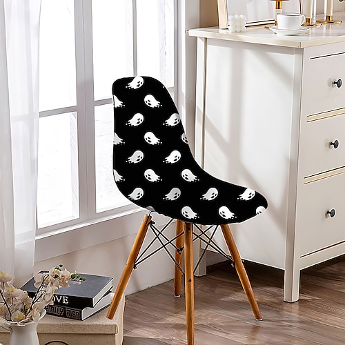 

Halloween-Schalenstuhl-Kleeblatt-Stretch-Esszimmerstuhl-Schonbezug, waschbarer Stuhlsitzbezug, Spandex-Stuhlschoner mit elastischem Boden für Hochzeit, Restaurant, Hotelparty