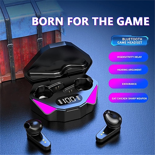 

fones de ouvido sem fio para jogos, exibição digital inteligente, redução de ruído, baixa latência, música, fones de ouvido tipo c
