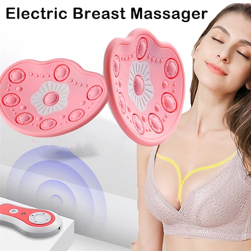 

massageador elétrico de mama com vibração remota sem fio compressa quente para aumento de mama massagem lifting estimulador de peito anti-flacidez