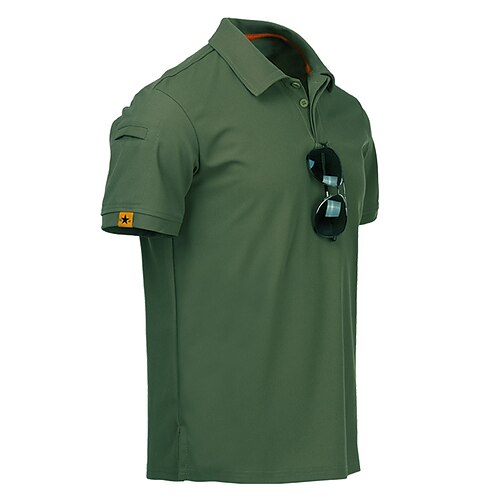 

Men's Sport Polo Golf Shirt Casual Holiday Lapel Short Sleeve Fashion Basic Plain Classic Summer Regular Fit Black Army Green khaki Grey Sport Polo