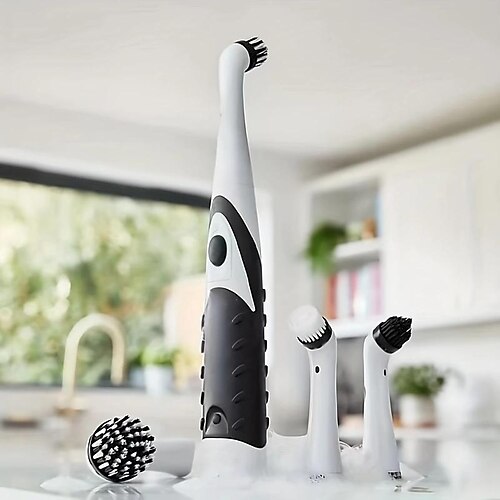 4in1 Electric Sonic Scrubber Cleaning Brush Household Bathroom Kitchen  Brush US