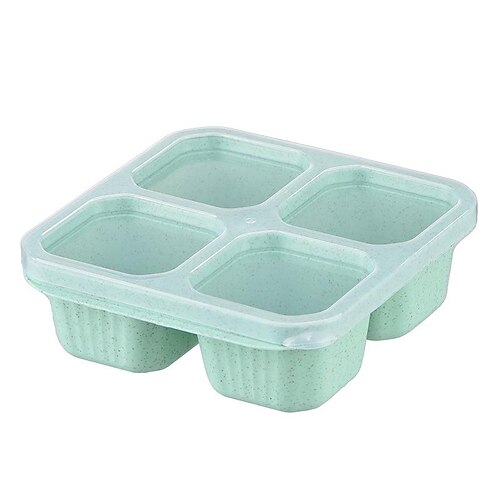 4 Pack Snack Containers, 4 Compartments Bento Snack Box, Reusable Meal Prep  Lunch Containers for Kids Adults, Divided Food Storage Containers for