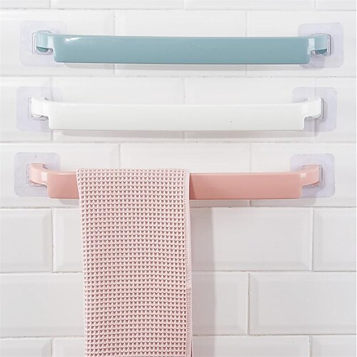 

Towel Rack Free Punching Bathroom Towel Rail Household Bathroom Suction Wall Storage Rack Wall Hanging Suction Cup Shelf