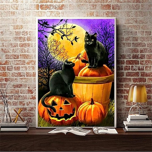 

halloween mur art toile citrouille impressions et affiches photos tissu décoratif peinture pour salon photos pas de cadre