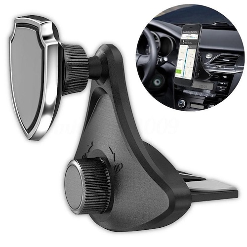 

suporte magnético para montagem em slot de cd de carro giratório preto de 360° para telefone celular