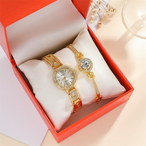 

Women Quartz Watch Luxury Fashion Bling Rhinestone Chronograph World Time Decoration Stainless Steel Watch