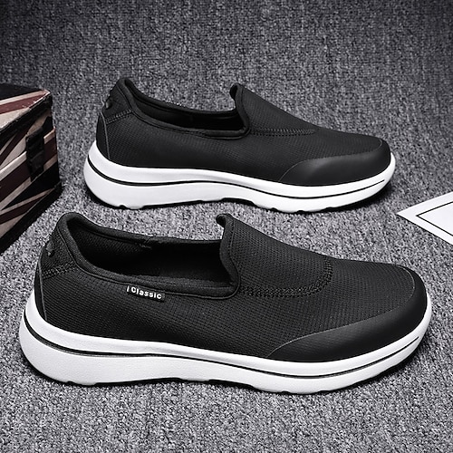 

Hombre Zapatos de taco bajo y Slip-On Casual Diario Flying Weaving Transpirable Cómodo Negro Azul Verano Otoño