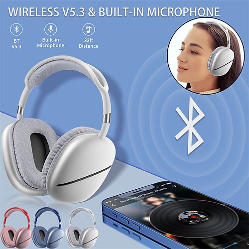 

MAX20 Over-Ear-Kopfhörer Über Ohr 3,5 mm Audio-Buchse PS4 PS5 XBOX Bluetooth 5.3 Wasserdicht Ergonomisches Design Stereo für Apple Samsung Huawei Xiaomi MI Für den täglichen Einsatz Reisen Radsport