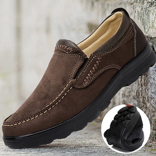 

Homens Mocassins e Slip-Ons Mocassins Comfort Sapatos Confortáveis Penny Loafers Vintage Casual Ao ar livre Diário Caminhada Tecido Respirável Confortável Antiderrapante Cor de café Preto Camelo