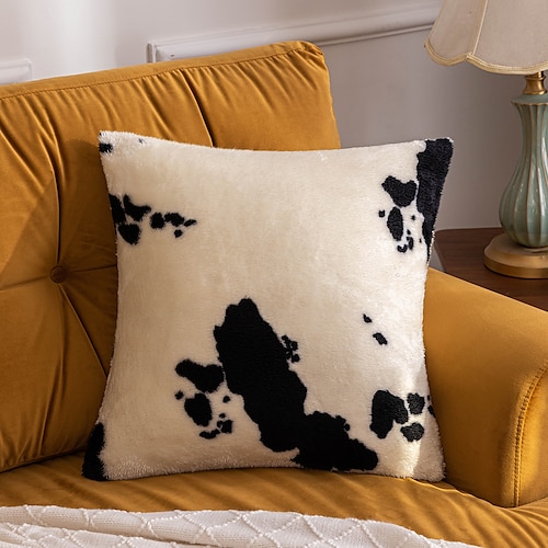 

1 pcs Polyester Housse de coussin, Géométrique Moderne Carré Couturé Traditionnel Classique