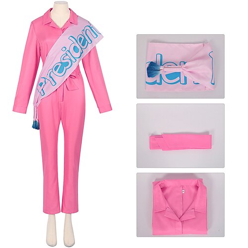 rosa caldo tuta presidente cheerleader bambola costume cosplay donne  cosplay di film retrò vintage anni '80 y2k halloween festa in maschera del  2024 a €31.99