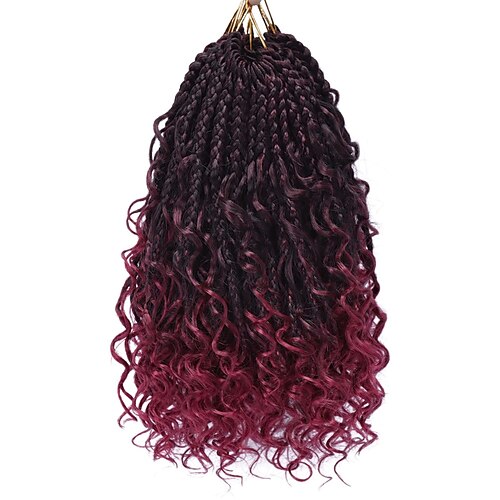 8 Packs Goddess Box Braids Crochet Hair 10 Inch Pre-looped Bohemian Crochet  Boho Box Braids With Curly Ends 3X Crochet Braids Hair for Women Synthetic  Braiding …