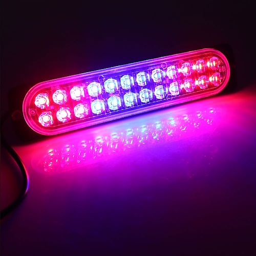 

24led coche camión luz de advertencia estroboscópica parrilla intermitente desglose luz de advertencia de emergencia coche camión remolque luces laterales led