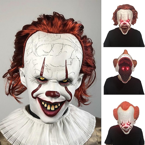 

Это Пеннивайз Клоун-убийца Маски Взрослые Универсальные Ужас Страшный костюм Хэллоуин Карнавал Легкие костюмы на Хэллоуин