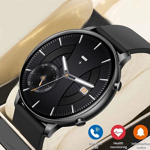 

696 G28 Smartwatch 1.39 Zoll Smartwatch Fitnessuhr Bluetooth Schrittzähler Anruferinnerung Schlaf-Tracker Kompatibel mit Android iOS Damen Herren Freisprechanlage Nachrichterinnerung