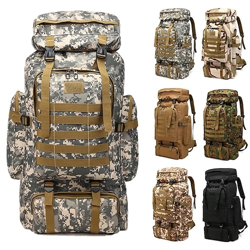 

Mochila táctica 80l impermeable molle camo ejército militar senderismo camping mochila de viaje mochila deportes al aire libre escalada bolsa