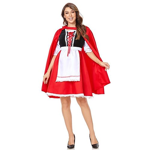 Gothic Red Riding Hood Costume For Halloween,Theme Parties, Cosplay Game,  Masquerade Size L 