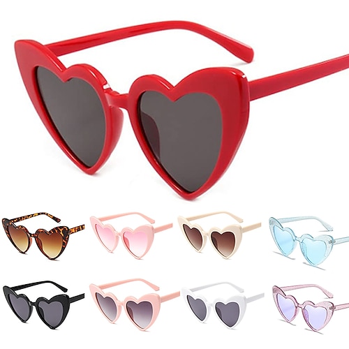 

Heart Shaped Sunglasses Transparent 1950s 1970s Y2K Retro Vintage Cat Eye Mod Style Retro Glasses For Women
