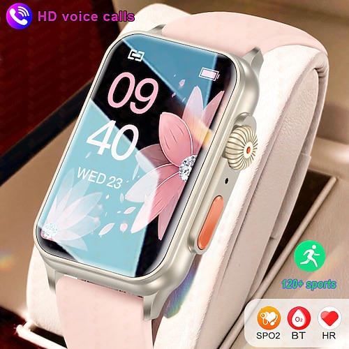 

696 H23 Smartwatch 1.57 Zoll Smartwatch Fitnessuhr Bluetooth Schrittzähler Anruferinnerung Schlaf-Tracker Kompatibel mit Android iOS Damen Freisprechanlage Nachrichterinnerung Benutzerdefiniertes
