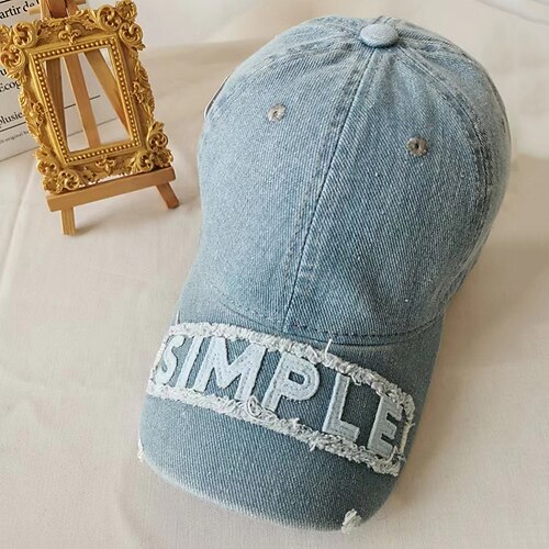 

Embroidery Baseball Cap Outdoor Women Caps Daily Streewear Denim Style Hats