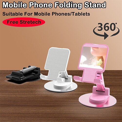 

suporte de telefone Rotativo Dobrável Ajustável Suporte de telefone para De Mesa Compatível com Todos os telefones celulares Acessório para Celular