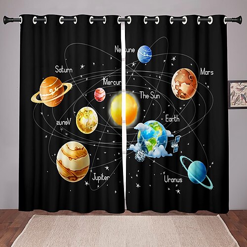 

Curtain Drapes Farmhouse Grommet/Eyelet Curtain Panels For Living Room Bedroom Door Kitchen Window Treatments Thermal Insulated Room Darkening