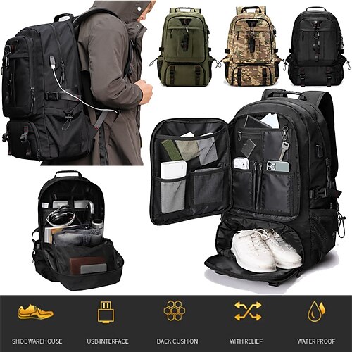 

Mochila para exteriores de 80l para hombre, mochila de viaje para escalada, deportes, camping, senderismo, mochila grande para equipaje escolar, paquete para hombre x148c