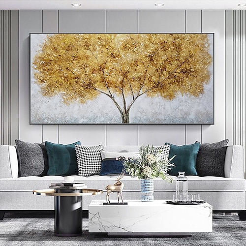 

Mintura Handmade Texture Tree Oil Paintings On Canvas Wall Art Decoration Modern Abstract Picture For Home Decor Rolled Frameless Unstretched Painting