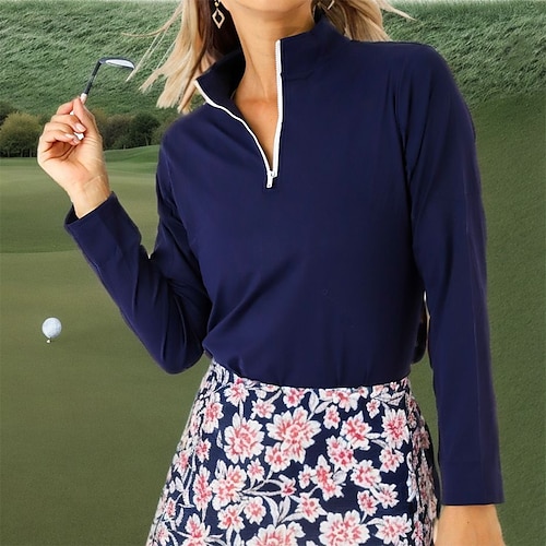 

Mulheres Camisa polo de caminhada Camisa de golfe Pólo de botões Respirável Secagem Rápida Pavio Humido Manga Curta Vestuário de golfe Roupas de golfe Normal Floral Verão Tênis Golfe Pickleball