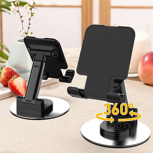 

support de téléphone Rotatif Pliable Ajustable Support de téléphone pour Bureau Compatible avec Tous les téléphones portables Accessoire de Téléphone