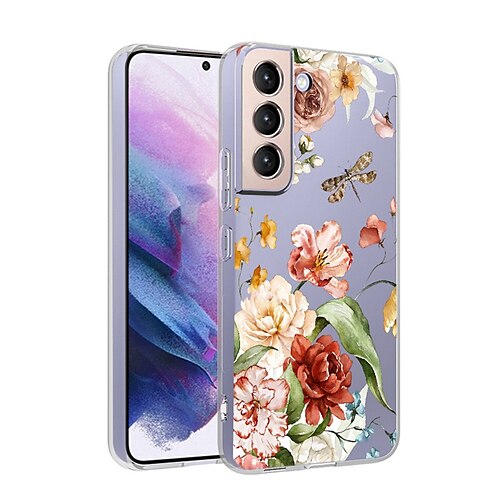 

telefone Capinha Para Samsung Galaxy S23 S22 S21 S20 Plus Ultra A73 A53 A33 A23 A13 A72 A52 A42 A32 A22 Capa traseira Moldura Anti-Choque Transparente Bordas suaves Flor TPU