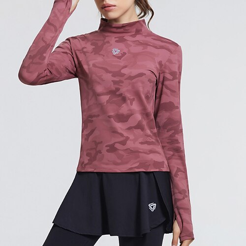 

Damen poloshirt Golfhemd Golfkleidung Reflektierend UV-Schutz Atmungsaktiv Langarm Tennisbekleidung Golfbekleidung camuflaje Winter Herbst Tennis Golfspiel Pickleball
