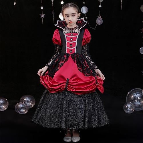 Gothic Rococo Vintage Inspired Dress Masquerade Christmas Dress Princess  Shakespeare Solid Color Ball Gown Stand Collar Girls' Halloween Carnival  Children's Day Carnival Party Birthday Child's Dress 2026 - $131.99