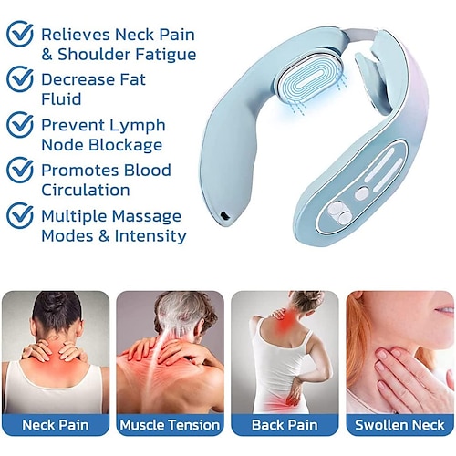 EMS Neck Acupoints Lymphvity Massage Device, Intelligent Neck Massage