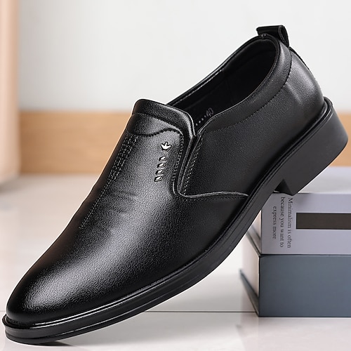 

Herren Loafer Slip On Geschäftlich Brautkleider schlicht Täglich Büro Karriere PU Komfortabel Rutschfest Schwarzgrau Schwarz Braun Frühling Herbst