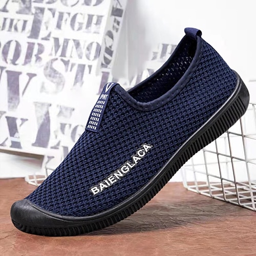 

Homens Tênis Mocassins e Slip-Ons Sapatos Confortáveis Casual Ao ar livre Diário Tecido Respirável Confortável Antiderrapante Preto Azul Verão Primavera