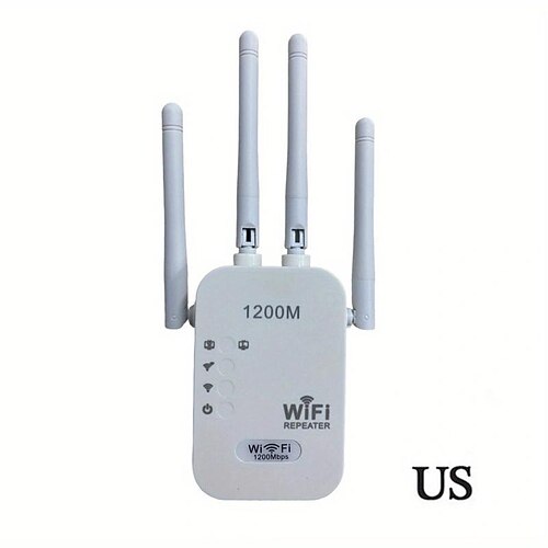 1200mbps 2.4g/5g dual band wireless internet wifi ripetitore/router/ amplificatore di segnale ap per estensione di copertura domestica più ampia  e amplificatore di segnale del 2024 a $17.99